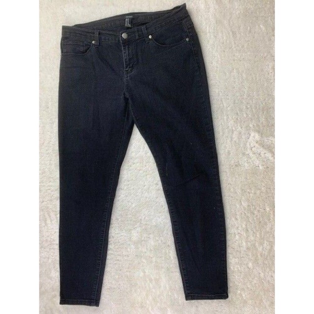 Forever 21 Size 31 Womens Black Ankle Jeans Stretch Mid Rise